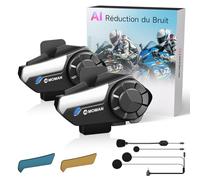 Moman Intercom Moto Duo pour 2 Casques Kit Mains Libres 1000m (2 Unités)