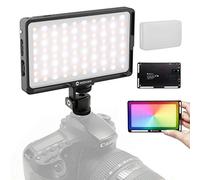 Moman LED Lumière Vidéo RGB Dimmable 2500K-8500K Camera Light CRI96+/TLCI98+ Éclairage Continu avec Intégrée Batterie Mini Lampe Portable en Alu pour Caméscope DSLR Sony Canon Nikon Smartphone ML9