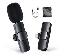 Moman Micro Cravate sans Fil pour Iphone, 2.4GHz【Lightning】 Wireless Lavalier Microphone Sourdine Réduction du Bruit Intelligente pour Interview Tiktok,Mic-Cravate-sans-Fil-iPhone