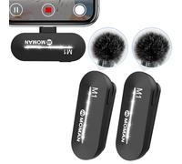 Moman Microphone Cravate sans Fil, 2.4GHz【Type-C&USB】 2TX&1RX Mic Cravate Plug&Play Simple Pression Sourdin pour Téléphone Andriod Vlog Interview Tiktok, Micro-Cravate-sans-Fil-Smartphone