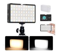 Moman ML8 Mini lampe vidéo LED avec diffuseur, intensité variable 2500 K-9000 K, éclairage IRC 98+, batterie intégrée 5000 mAh, sortie USB DC, lumière LED pour caméscope reflex numérique