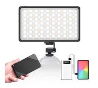 Moman Panneau Lumière RGB Éclairage LED Dimmable 2500K-8500K CRI 96+ Continu Lampe avec Diffuseur en Silicone Écran OLED&Boîtier Métal pour Appareil Photo Vidéo Studio Caméra Smartphone DSLR MLX