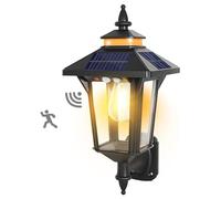Moman Projecteur Solaire Extérieur Vintage - Lampe Murale Avec Détecteur de Mouvement IP65 Étanche 3 Modes Pour Jardin Patio Cour