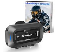 Moman RSC Écouteurs Casque Moto 1000mAh pour Trajets en Solo