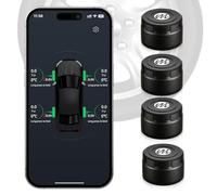 Moman TPMS Autocaravane 4 Capteurs, Alarme Pression Température Pneus Sans Fil iOS Uniquement (0-16 bar)