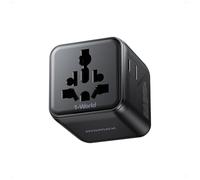 MOMAX Adaptateur Prise Universelle pour la Plupart des Pays d'europe, USA, Japon, Australie (Type C/A/G/I), Adaptateur Voyage pour 2 Prises CA