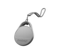 MOMAX Air Tracker Android et iOS, compatible avec Google Find Hub et Apple Find My Apps, localisateur de clés pour bagages, valises, sacs, clés, batterie remplaçable (gris)