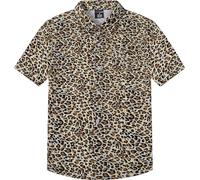 MOMBEBE COSLAND Chemise Hawaienne Enfant Kids Garçons Léopard Été Button-Down Animaux Manches Courtes Costume, Jaune & Noir, M, 9-10 Ans