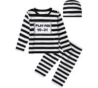 MOMBEBE COSLAND Deguisement Halloween Garcon Fille Costume Carnaval Enfant, Prisonnier, 2 Ans