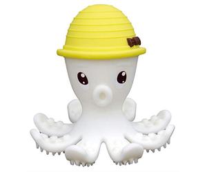 Mombella Jouet de Dentition Pieuvre 3D Jaune