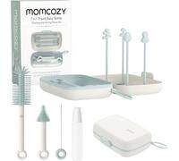 momcozy 7in1 Portable Bottle Cleaning Brush Set Nettoyeur de biberon blanc, vert