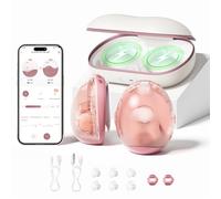 Momcozy Air 1 Tire-Lait Ultra-Fin, Tire-Lait Portable Mains Libres avec Étage de Chargement sans Fil & Contrôle par Application avec Mode Auto & Alerte de Remplissage, Dessus Transparent