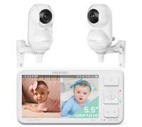 momcozy Babyphone avec 2 caméras 5,5 pouces 1080P FHD Vidéo Babyphone avec 2 caméras