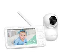 Momcozy Babyphone avec caméra Écran 5.5 Pouces Full HD 1080P Moniteur bébé sans WLAN 5800 mAh Vision Nocturne Claire, ECO, VOX, Audio bidirectionnel portée de 500 m, Prendre des Photos et des vidéos