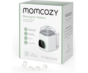 Momcozy Bloc Nettoyant pour Biberons Officiel, sans Parfum et sans Danger pour Bébé, Compatible avec Momcozy KleanPal Pro Lave-Biberon, 120 Comprimés