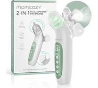 Momcozy Aspirateur nasal pour bébé, aspiration de nez électrique innovante 2 en 1 avec pulvérisation, ventouse de nez 65 kPa avec 4 niveaux d'aspiration réglables, nettoyeur de nez électrique portable