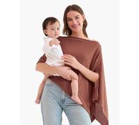 Momcozy Cape Allaitement Bébé, Couverture & Cache en Coton Respirant, Intimité 360°, Poncho/Châle Multi-Usage Portable, Sac à Linge Inclus, Allaitement Accessoires Taupe rosé