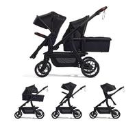 Momcozy ChangeGo Poussette 3 en 1 pour bébé et enfant - Poussette avec grandes roues et les deux sens de la route - Pare-soleil UPF50+ - Grand panier de courses de 9 kg