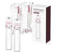 Momcozy Collecteur de Colostrum & Lait Maternel Réutilisable - Kit 2 Récipients Portables 5ml Sans BPA avec Étui et Lingettes Coton | Conservation Hygiénique Allaitement