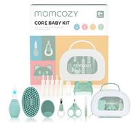 Momcozy Core Baby Kit essentiel pour le toilettage, la santé et le nettoyage, comprend des kits de lime à ongles, un aspirateur nasal, des tubes de soulagement des gaz, des brosses de bain, une brosse