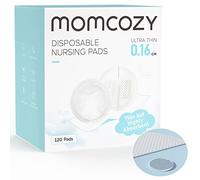 Momcozy Coussinets d'allaitement jetables ultra fins, super absorbants et respirants, rendent les seins légers et libres, forme 3D pour un meilleur ajustement, emballés individuellement (120 pièces)