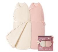 momcozy Couverture Emmaillotage Bebe Airflow Maille Respirante, Paquet de 2 | 100% Coton, Couverture d’Emmaillotage d’Été pour Nouveau-Né de 0-3 Mois, Réduit Le Réflexe de Sursaut, Rose et Beige