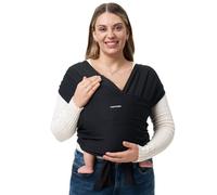 Momcozy Écharpe de Portage Bébé, Porte-Bébé à Porter Facile, Écharpe de Portage Mains Libres Léger, Écharpe de Portage Bébé Réglable pour Nouveau-Né à Enfant de 3,6 à 15 kg, Noir