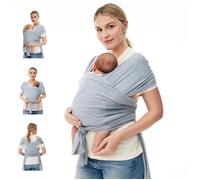Momcozy Echarpe de Portage Bebe, Réglable, Echarpe de Portage Sans Noeud Avant/Arrière Ergonomique