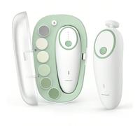 Momcozy Lime à ongles électrique pour bébés, coupe-ongles électrique sans fil doux pour bébés, tampons de remplacement 7 bits Rechargeable : les limes à ongles électriques Momcozy pour bébé ont une ba