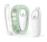 Momcozy Lime Ongles Électrique Bébé, Sécurité, Faible Bruit, Lumière, Vert | Rechargeable, 7 Remplacements, Nouveau-né, Enfants, Soins, Voyage, Cadeau
