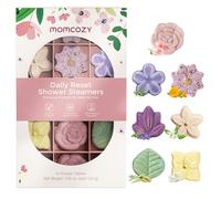 Momcozy Lot de 14 Bombes de Douche Aromathérapie avec 7 Parfums Floraux, Expérience Spa à Domicile au Quotidien, Idée Cadeau avec Formule Douce, Cadeaux de Noël pour Maman