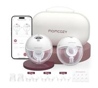 Momcozy M5-Smart Tire Lait Electrique Main Libre avec App, Gris, 2 Pièces | Tire-lait Double Portable, 3 Modes et 9 Niveaux, Succion Inspirée de Bébé et Téterelle à Double Étanchéité