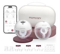 Momcozy M5 Smart Tire-lait Électrique Main Libre,Contrôlé par Application, Pompe Électrique Sans Fil,Téterelle 24 mm,Gris,2Pièces