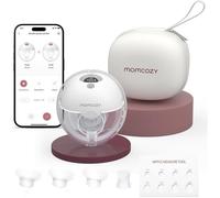 Momcozy M5 Smart Tire-lait Électrique Main Libre,Contrôlé par Application,Pompe Électrique Sans Fil,Téterelle 24 mm,Gris, 1 Pièces