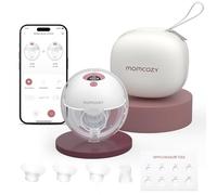 Momcozy M5 Smart Tire-lait Électrique Main Libre, Tire-lait Portable Contrôlé par Application, Pompe Électrique Sans Fil, 3 Modes 9 Niveaux d’Aspiration, Téterelle 24 mm(Rouge, 1 Pièces)