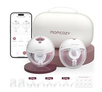 Momcozy M5 Smart Tire-lait Électrique Main Libre, Tire-lait Portable Contrôlé par Application, Pompe Électrique Sans Fil, 3 Modes 9 Niveaux d’Aspiration, Téterelle 24 mm(Rouge, 2 Pièces)