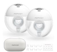 Momcozy M5 Tire-Lait Electrique Mains Libres Portable, de la Bouche de Bébé Bride à Double Étanchéité, 3 Modes & 9 Niveaux Réglables, Confort 24 mm (Gris, 2 Pièces)