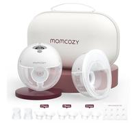 Momcozy Tire-Lait Électrique M5, Tire-Lait Double Mains Libres Portable pour la Bouche de Bébé, Double Bride d'Étanchéité avec 3 Modes et 9 Niveaux, 24 mm (2, Gris)