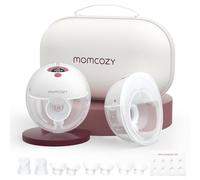 Momcozy M5 Tire-Lait Electrique Mains Libres Portable, de la Bouche de Bébé Bride à Double Étanchéité, 3 Modes & 9 Niveaux Réglables, Confort 24 mm (Rouge, 2 Pièces)