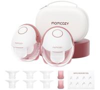 Momcozy M6 Tire-lait Mains Libres Mobile, Bride DoubleFit, Rouge, Lot de 2