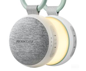 Momcozy Machine à Bruit Blanc Portable pour Bébé avec Veilleuse Intégrée - 20 Sons Apaisants Professionnels, Batterie Rechargeable, Haut-parleur Bluetooth, Thérapie Sonore pour Nouveau-nés