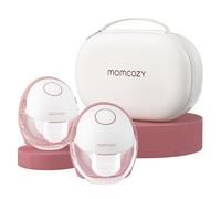 Momcozy Mobile Style | M6 Tire-Lait Electrique Mains Libres Portable, DoubleFit Double Scellé Anti-Fuite, avec 3 Modes & 9 Niveaux, Rythme Idéal pour Plus de Lait, 24mm (2, Rouge)