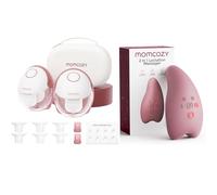 Momcozy Pack Tire-Lait Électrique M6 et Masseur d’Allaitement A1Pro, Mains Libres Portable DoubleFit Anti-Fuite, Vibration Apaisante pour Accompagner l’Allaitement
