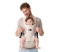 Momcozy Porte-Bebe avec Coussin de Hanche, 2-en-1, Jusqu'à 20 kg, Abricot