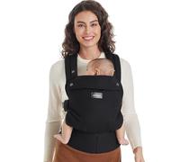 Momcozy Porte Bebe Ergonomique 100% Coton, Noir, 3-24 Mois, 3,2-20 kg