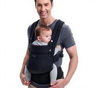Momcozy Porte-bébé ergonomique en coton pur, 7-45 kg, noir