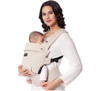 Momcozy Porte-bébé ergonomique et léger, soutien lombaire renforcé, 3 - 20 kg, kaki