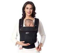 Momcozy Porte-bébé Maille Respirante, Ergonomique Porte Bébé Convient aux Bébés de 3,2 à 20 kg, Noir