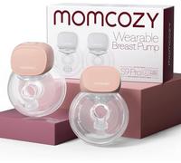 Momcozy S9 Pro Tire Lait Electrique Actualisé, Tire-lait Mains Libres Avec Batterie à Longue Durée et écran LED, Tire Lait Portable Avec 2 Modes et 9 Niveaux - 24mm (Rose, 2 Pack)