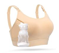 momcozy Soutien Gorge Allaitement de Pompage Mains Libres, Brassière Allaitement Réglable pour Tire-Lait, Soutien-Gorge Confortable 2 en 1